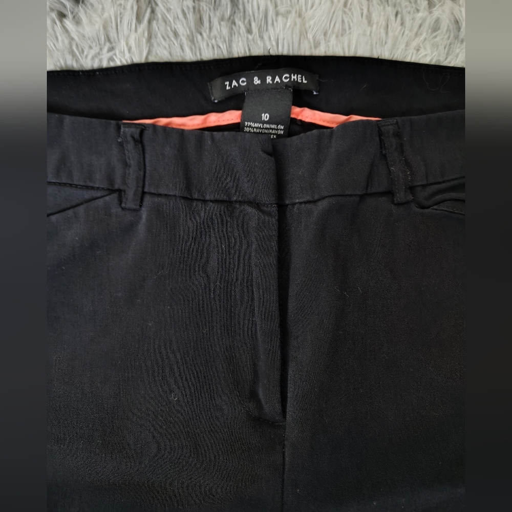 Zac & Rachel Women's Size 10 Black Cropped Dress Slacks - Picture 2 of 11